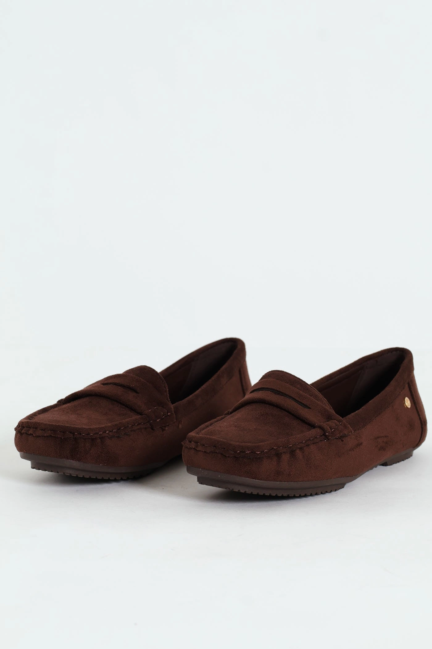 Prost 13 Suede Penny Mocassin Loafer - Brown