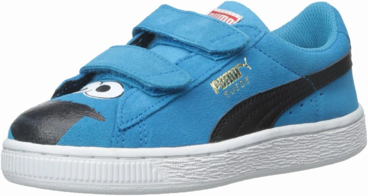 Puma Unisex-Baby X Sesame Street Suede Sneaker, Atomic Blue/Black, 3 M US Little Kid
