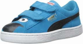 Puma Unisex-Baby X Sesame Street Suede Sneaker, Atomic Blue/Black, 3 M US Little Kid
