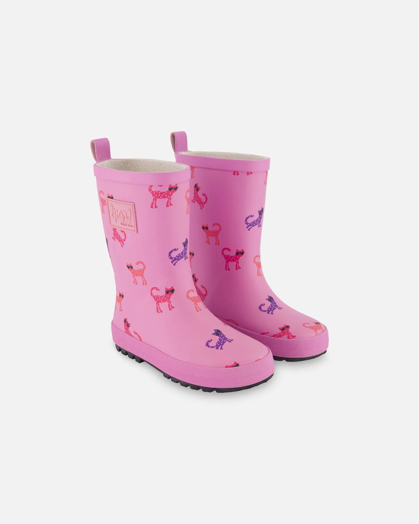 Rain Boots Pink Printed Sunglasses Cats