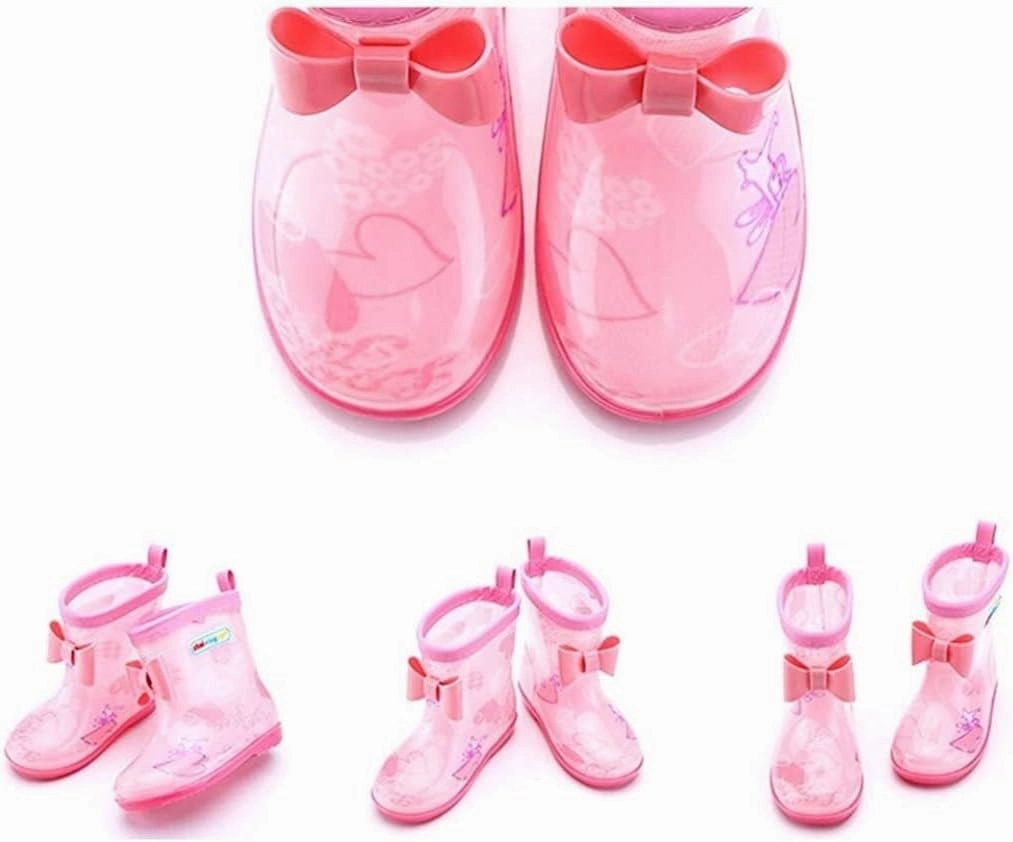 rain Boots Toddler Rain Boots Girls Rain Boots Non-Slip Waterproof Boots Cute Style Design Antiskid rain Boots (Color : Pink Candy Size : 16cm)