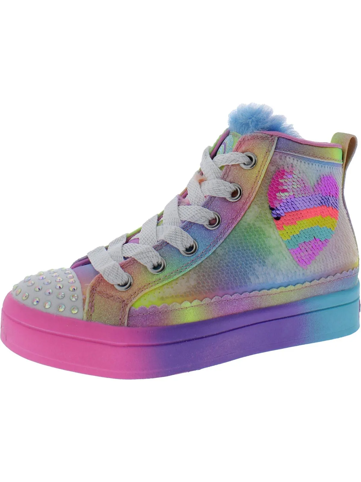 Rainbow Joys Girls Little Kid Glitter Light-Up Shoes