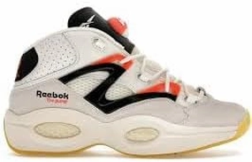 Reebok Question Pump Mid Universe Sneakers Size 10 Mens, Size 12 Womens White Chalk/Black Allen Iverson H06490