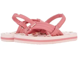 Reef Little Ahi CI4066 Flip Flop Girls 9-10 Pink Ice Cream Slip On Sandal ERK292 (Pink,9-10)