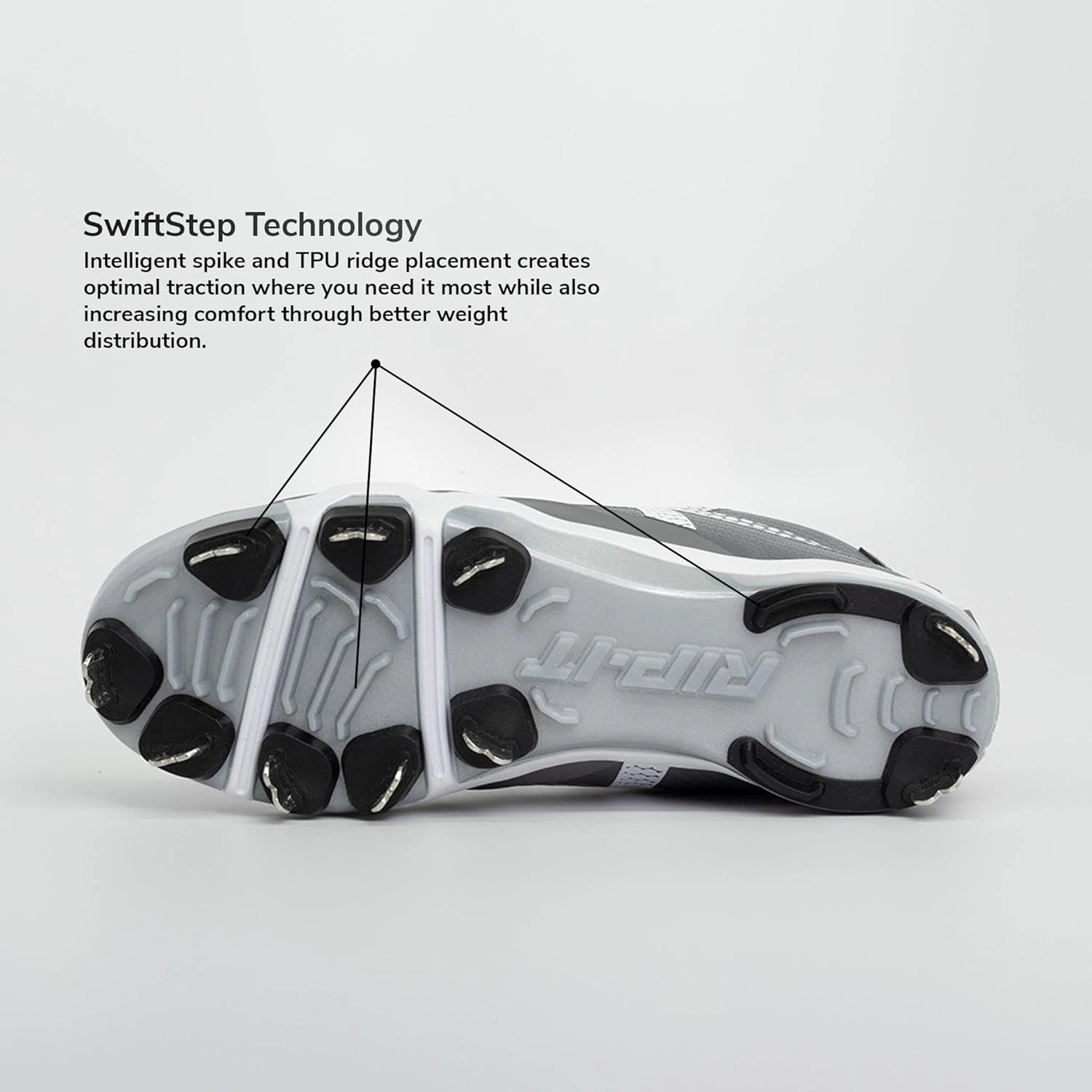 RIP-IT SwiftStep Ringor Pro Metal Spike Softball Shoes