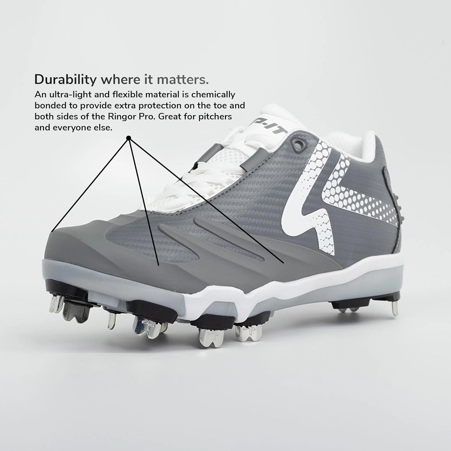 RIP-IT SwiftStep Ringor Pro Metal Spike Softball Shoes