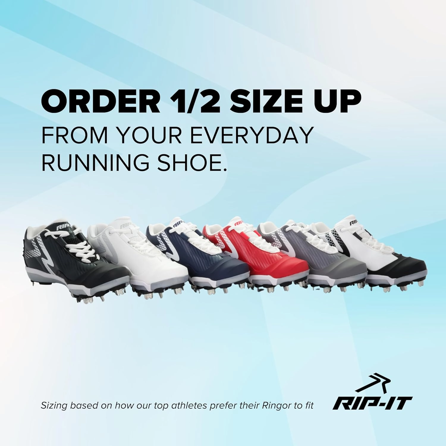 RIP-IT SwiftStep Ringor Pro Metal Spike Softball Shoes