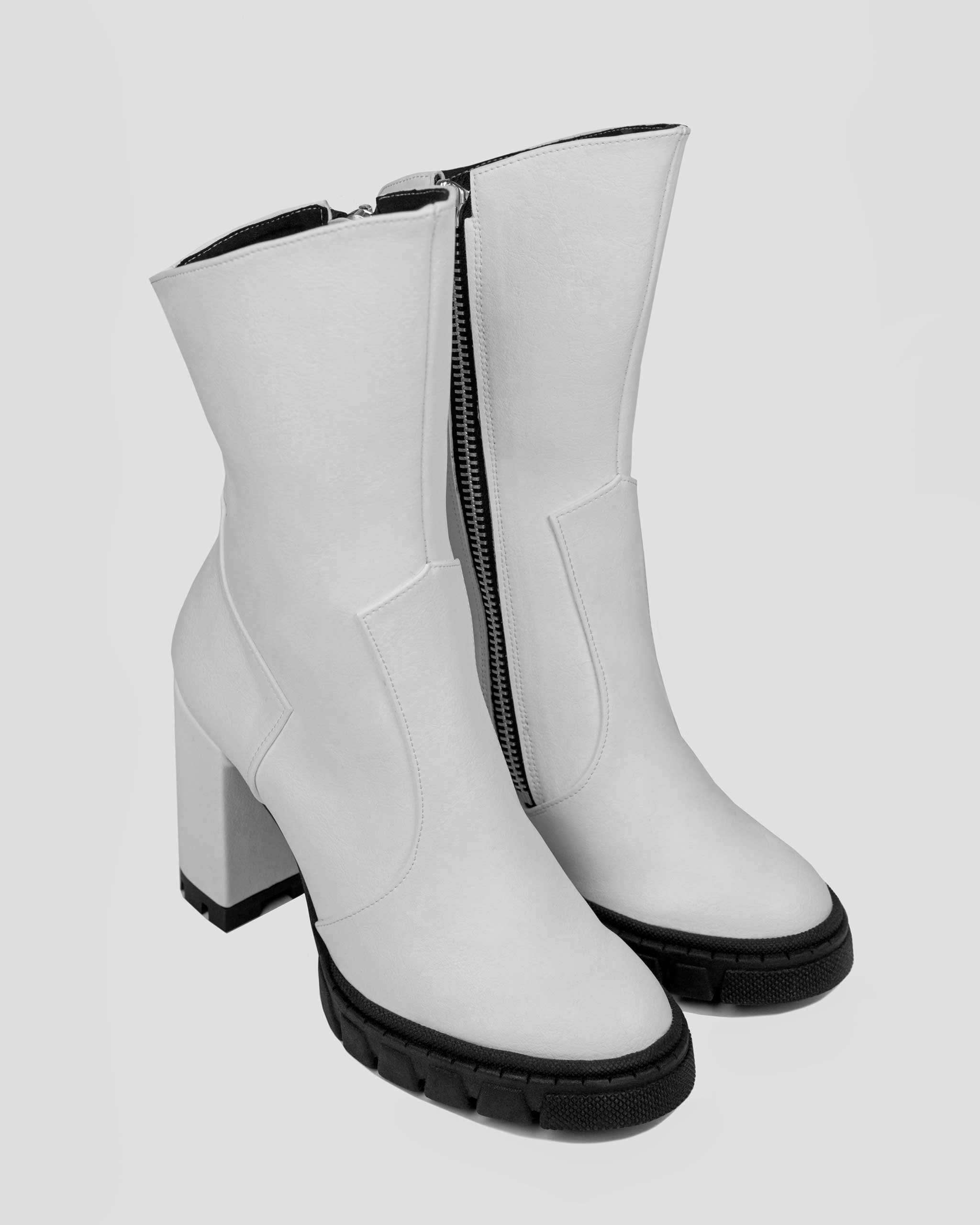 Ritual Women's Grape Vegan Leather Ankle Boots | White
