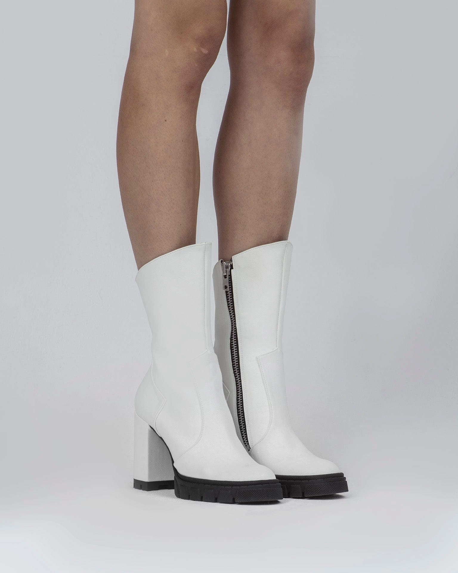 Ritual Women's Grape Vegan Leather Ankle Boots | White