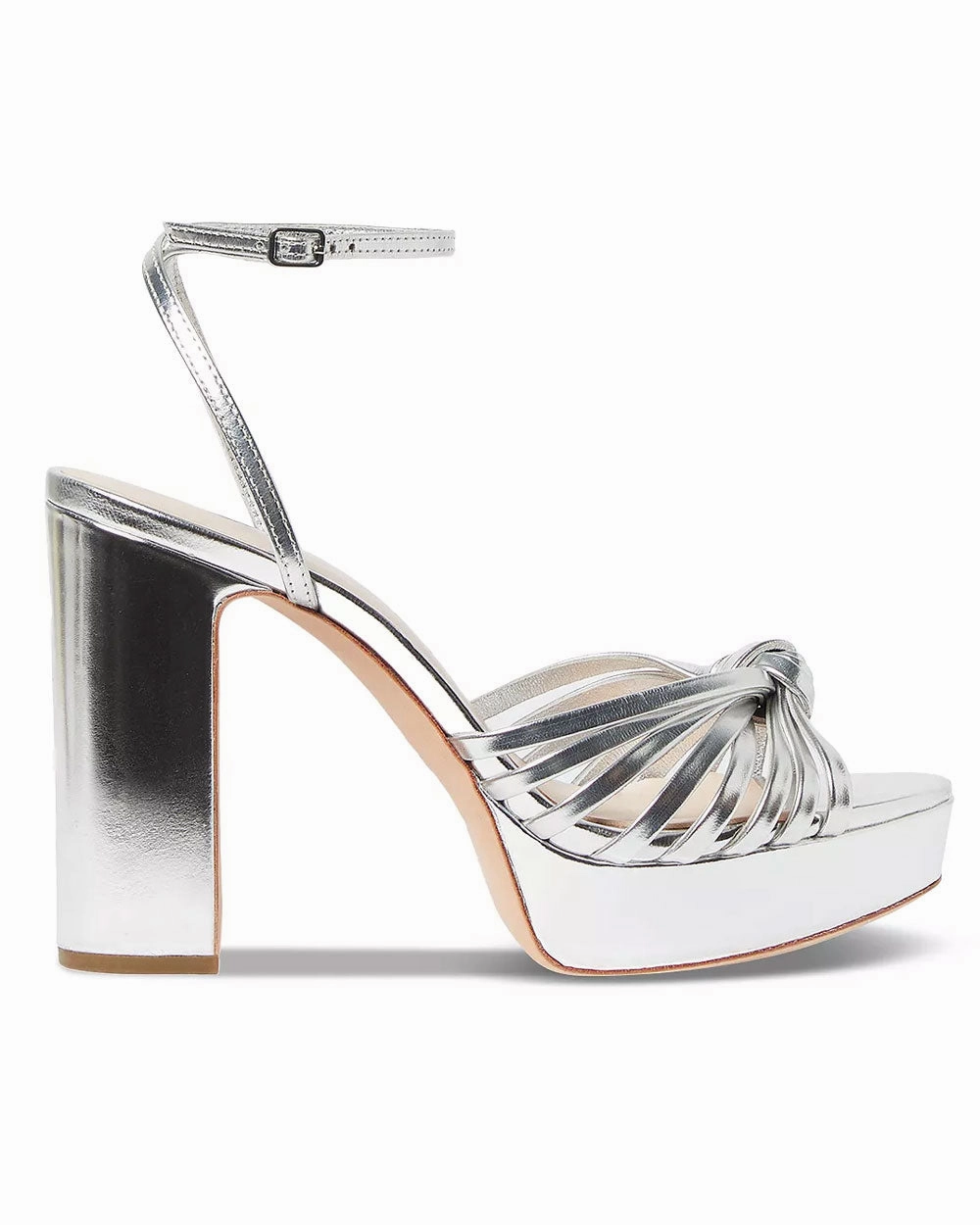 Rivka Knot Platform Sandal in SIlver