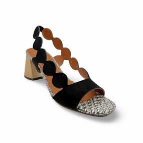 Roka46 Black/Gold Sandal