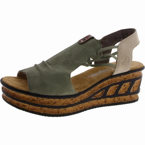 Rose 75 Womens Faux Leather Slingback Wedge Sandals