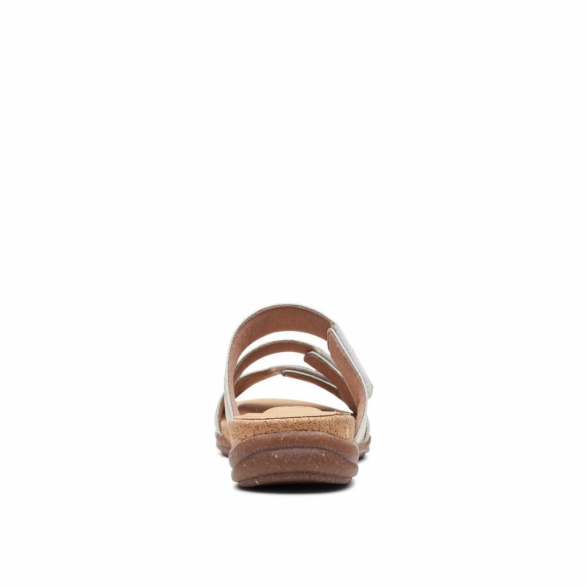 Roseville Bay Womens Leather Slip-On Slide Sandals