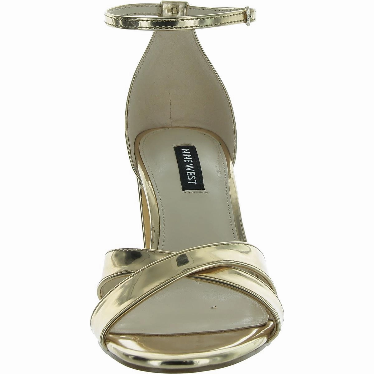 Saile 3 Womens Patent Metallic Ankle Strap
