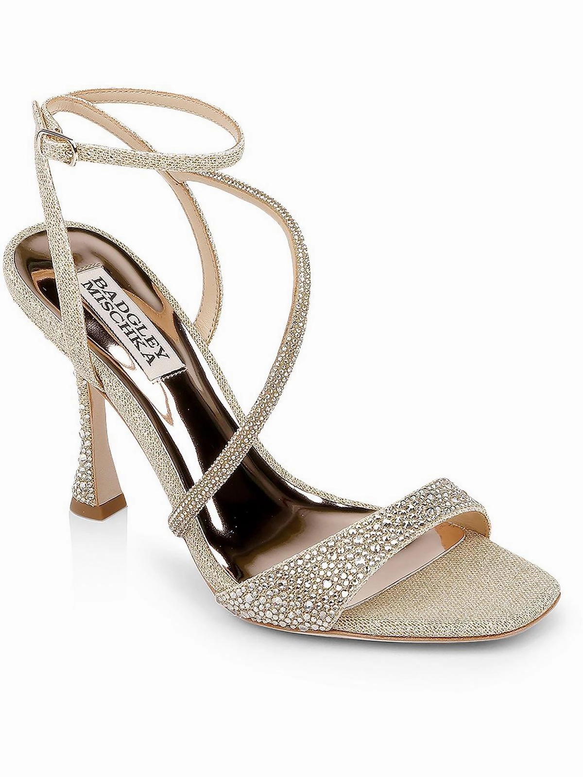 Sally  Womens Leather Open Toe Heels