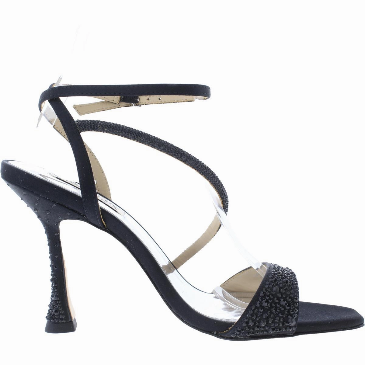 Sally  Womens Leather Open Toe Heels