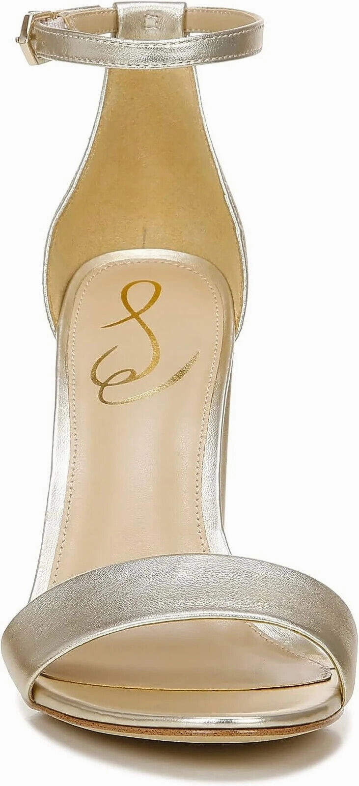 Sam Edelman Yaro E8511L2900 Women's Silver Leather Ankle Strap Sandals KHD964