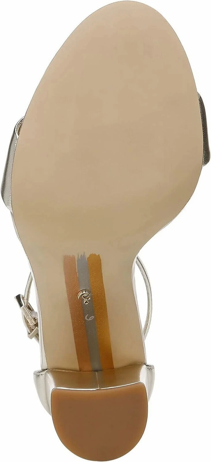 Sam Edelman Yaro E8511L2900 Women's Silver Leather Ankle Strap Sandals KHD964