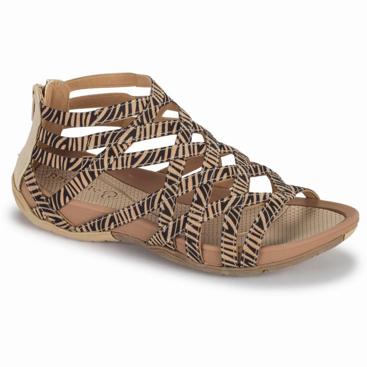 Samina Womens Criss Cross Stretch Gladiator Sandals