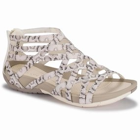 Samina Womens Criss Cross Stretch Gladiator Sandals