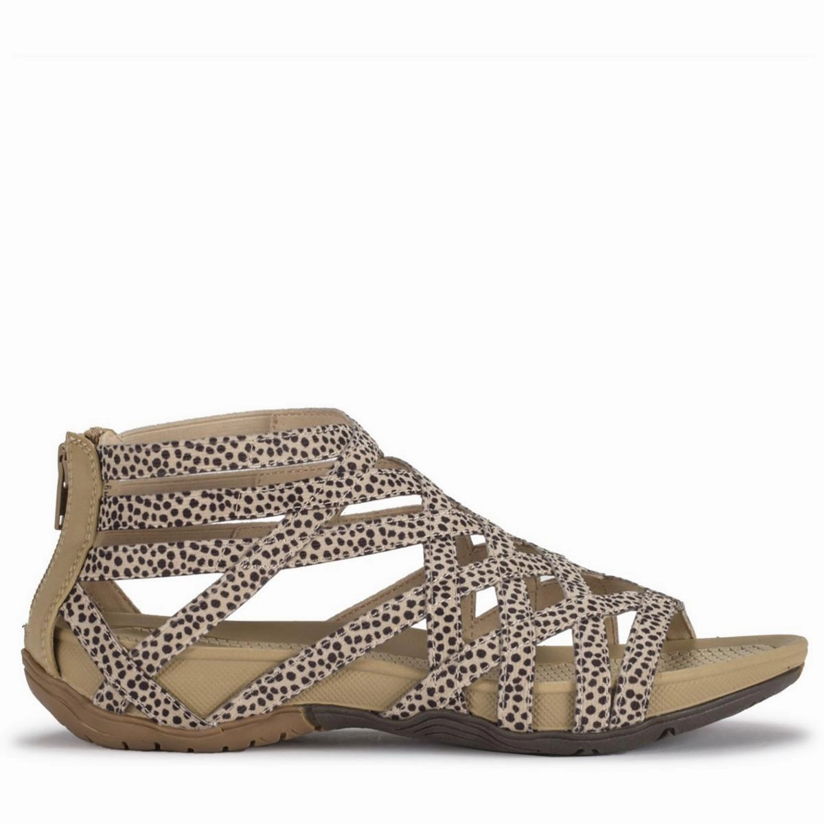 Samina Womens Criss Cross Stretch Gladiator Sandals