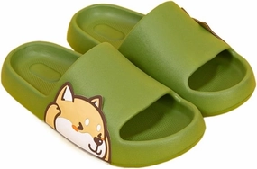Sandals Fashion Personality Cute Men and Women Couple Parent-Child Spring and Summer Home Cute Cartoon Sandals Outdoor Slippers Easy for Putting on or Taking Off (Color : Green, Size : 42-43)