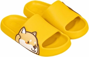 Sandals Fashion Personality Cute Men and Women Couple Parent-Child Spring and Summer Home Cute Cartoon Sandals Outdoor Slippers Easy for Putting on or Taking Off (Color : Yellow, Size : 37-38)