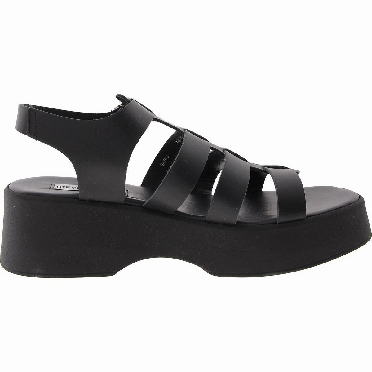 SARAI Womens Buckle Leather Platform Sandals