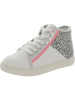 Scotty Girls Faux Leather Little Kid High-Top Sneakers