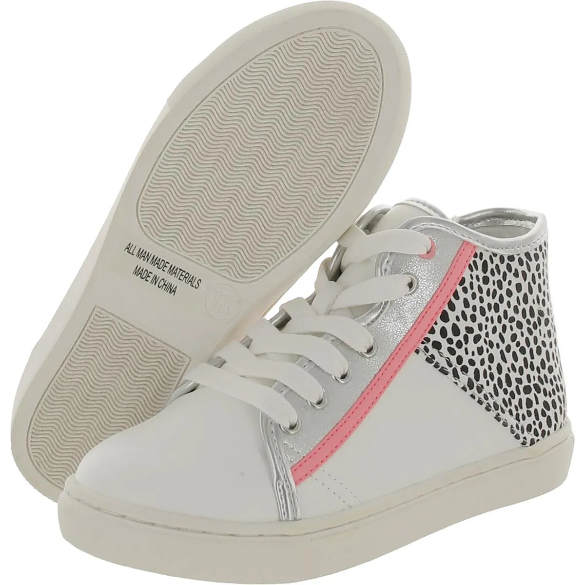 Scotty Girls Faux Leather Little Kid High-Top Sneakers