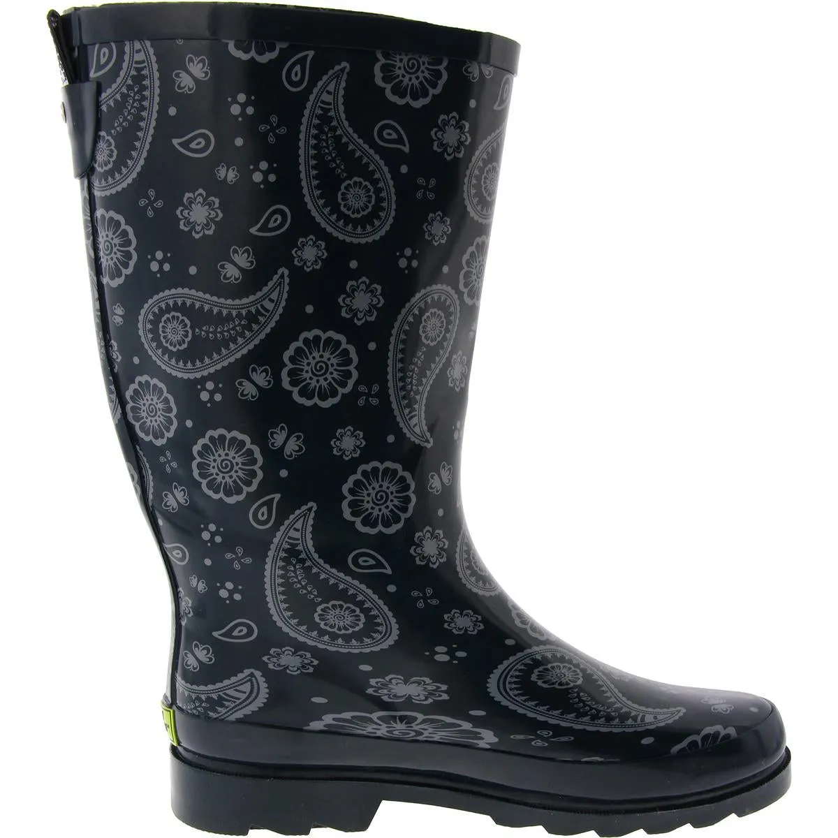 Scribble Plaid Girls Waterproof Rubber Rain Boots