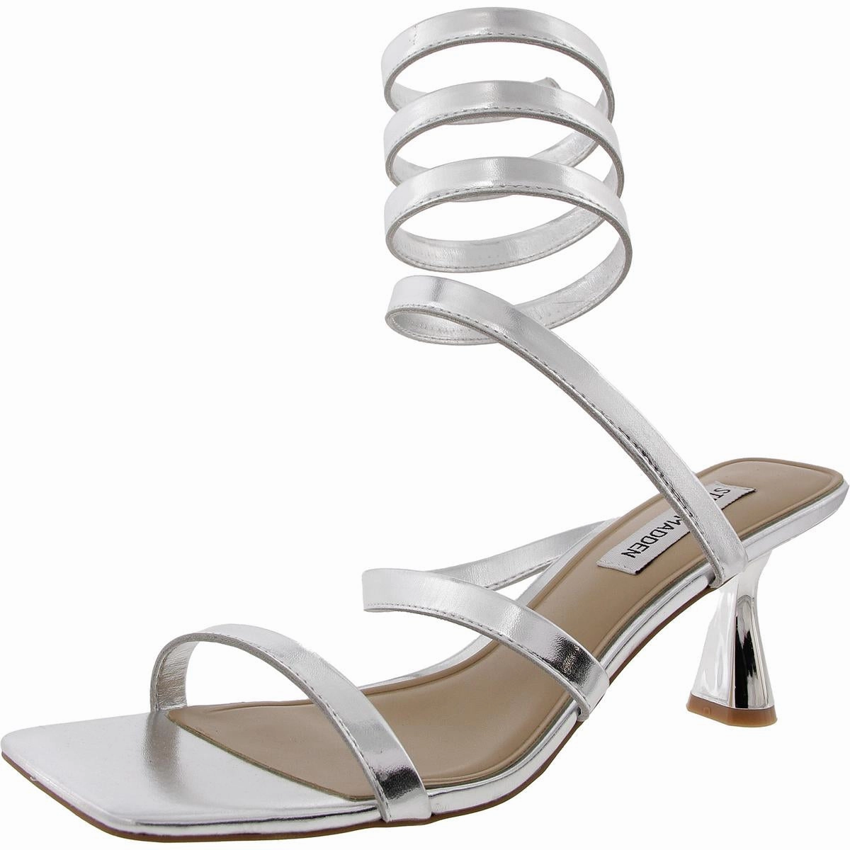 Secrets Womens Metallic Faux Leather Heels