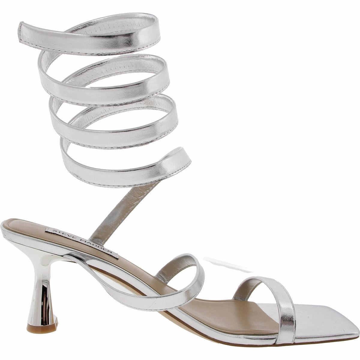 Secrets Womens Metallic Faux Leather Heels
