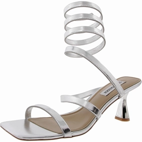 Secrets Womens Metallic Faux Leather Heels