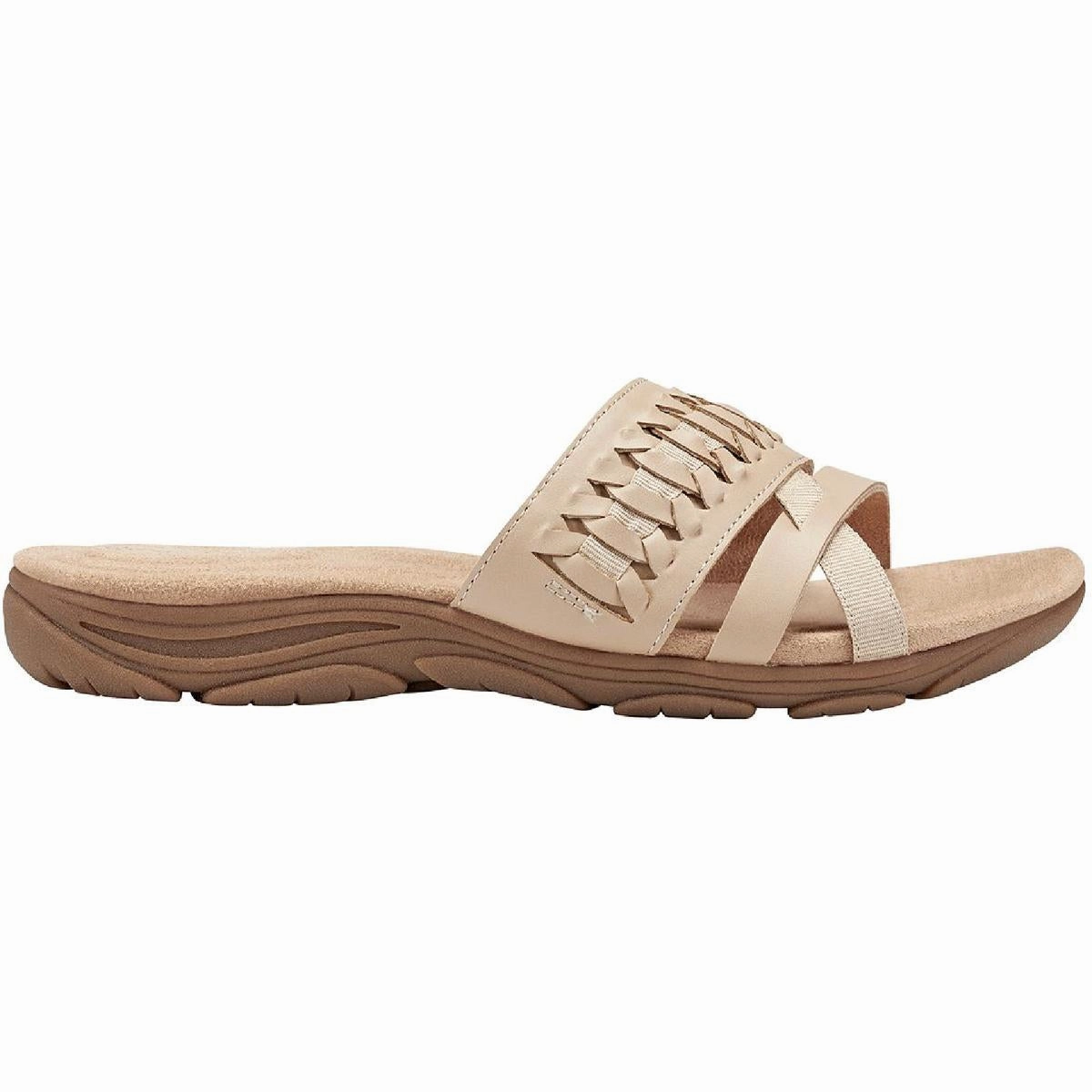 Selinley 3 Womens Faux Leather Flat Slide Sandals