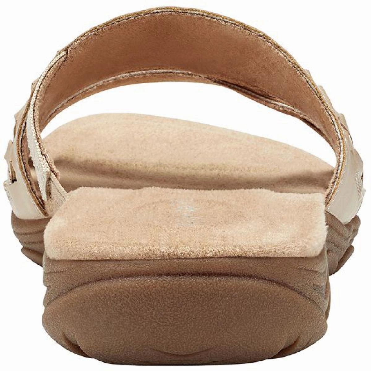 Selinley 3 Womens Faux Leather Flat Slide Sandals