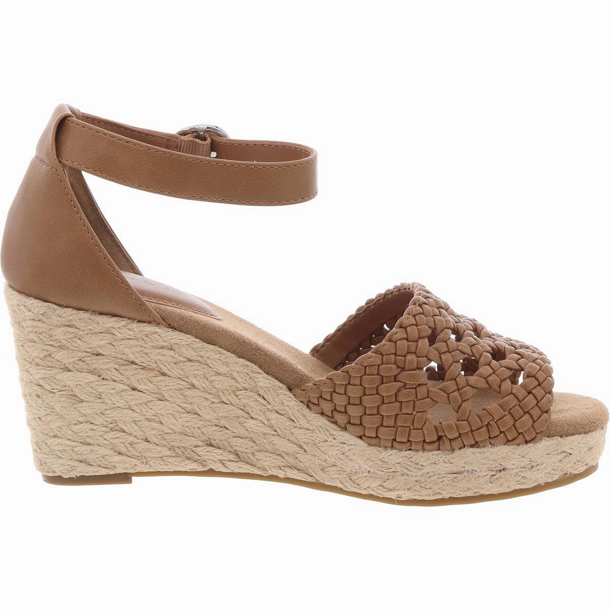 Sheryy Womens Adjustable Faux Leather Wedge Sandals