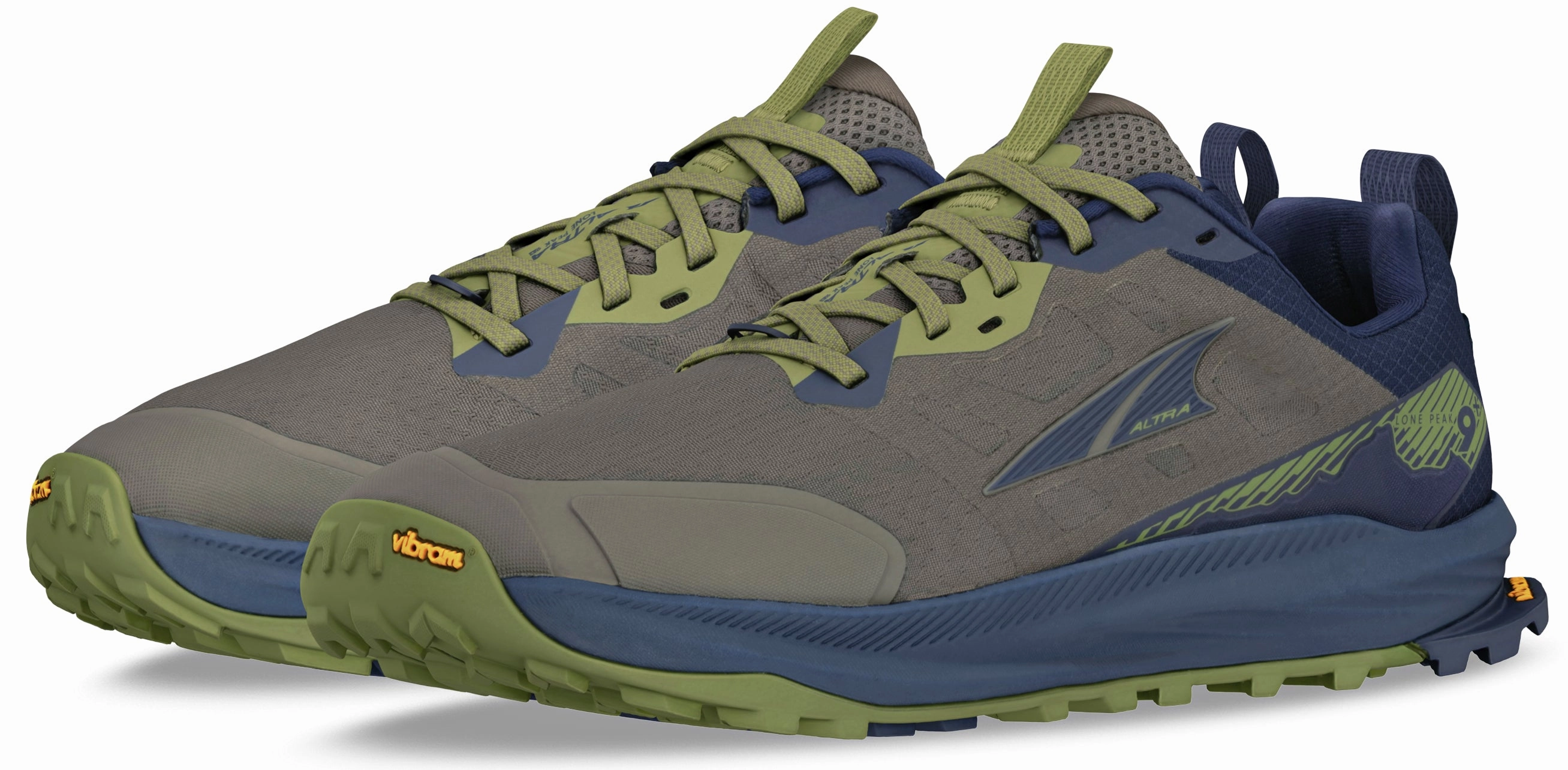 Shoes Altra  Men Altra Lone Peak 9  Mens Trail Running Shoes - Green