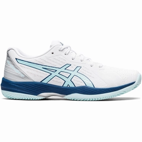 Shoes Asics Asics Solution Swift FF Clay Womens Court Shoes - White