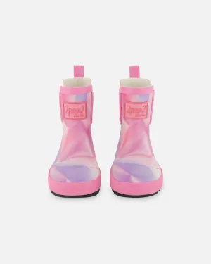 Short Rain Boots Printed Foil Pastel