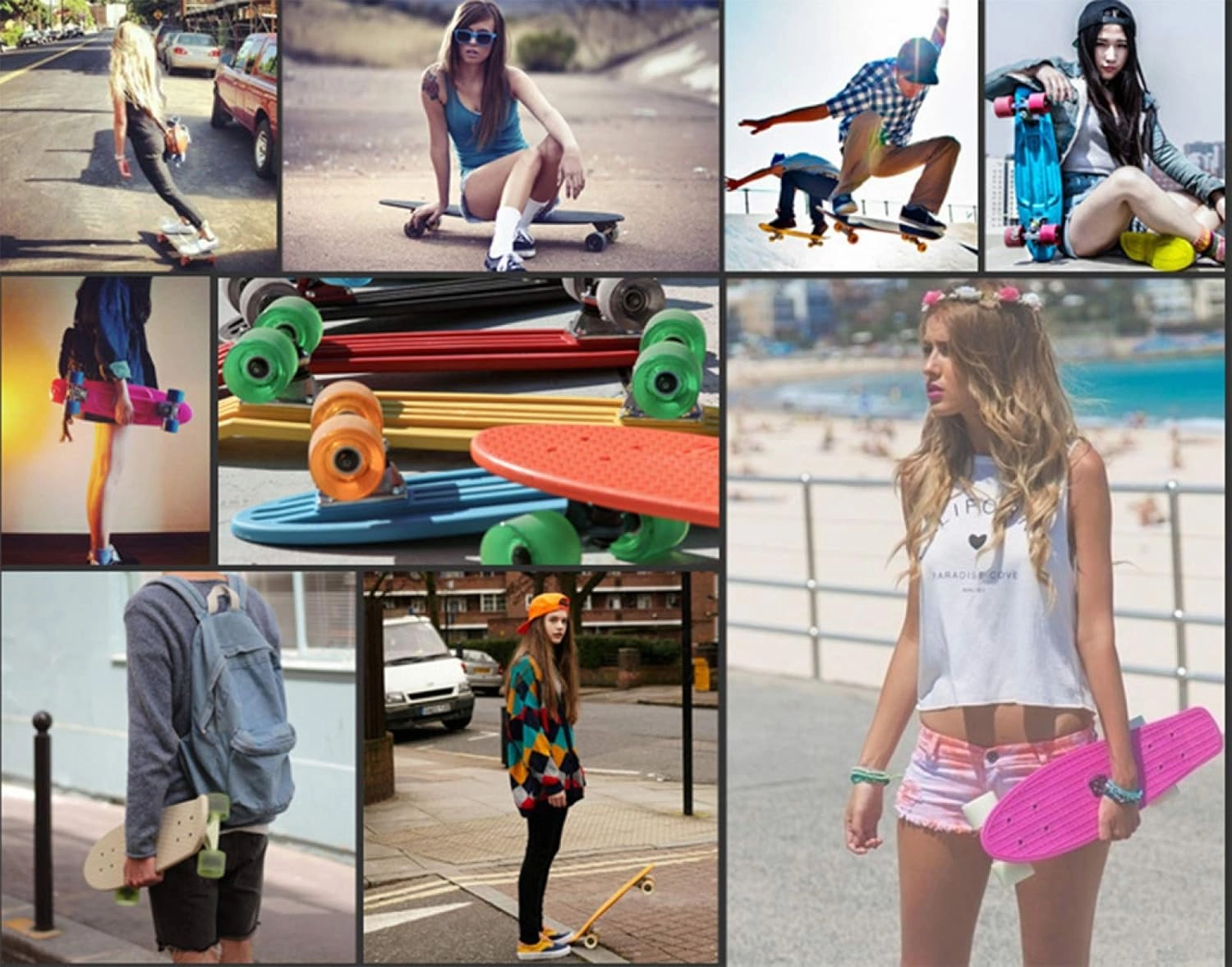 Skateboard 22inch Complete Skateboard ABEC-7 Bearing Skateboard Cruiser for Teens Adults Beginners Girls Boys Kids for Extreme Sports and Outdoors D_56x9cm
