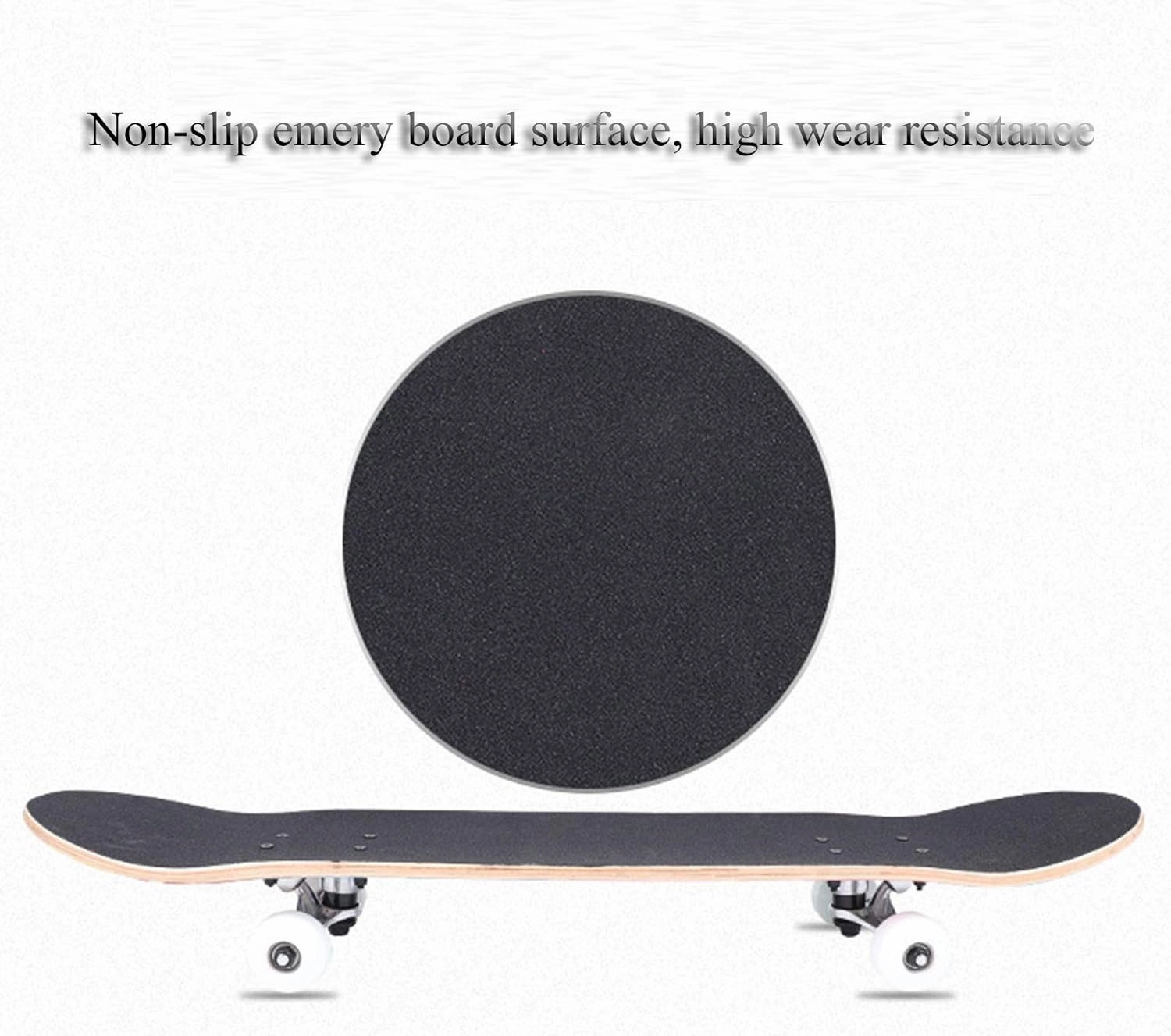Skateboard 31inch Complete Skateboard 7 Layer Canadian Maple Deck Double Kick Concave Standard Skateboard Cruiser for Kids and Beginners A_79x29.5cm