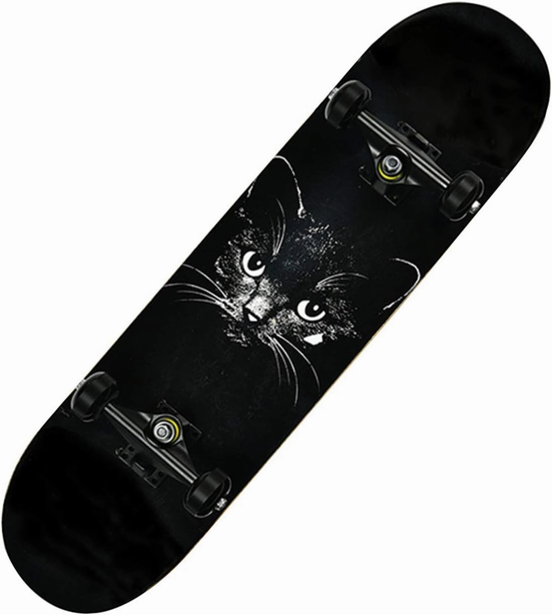 Skateboard 31inch Complete Skateboard 9 Layer Canadian Maple Deck Double Kick Concave Standard Skateboard Cruiser for Teens Adults Beginners Girls Boys Kids B_80x20cm