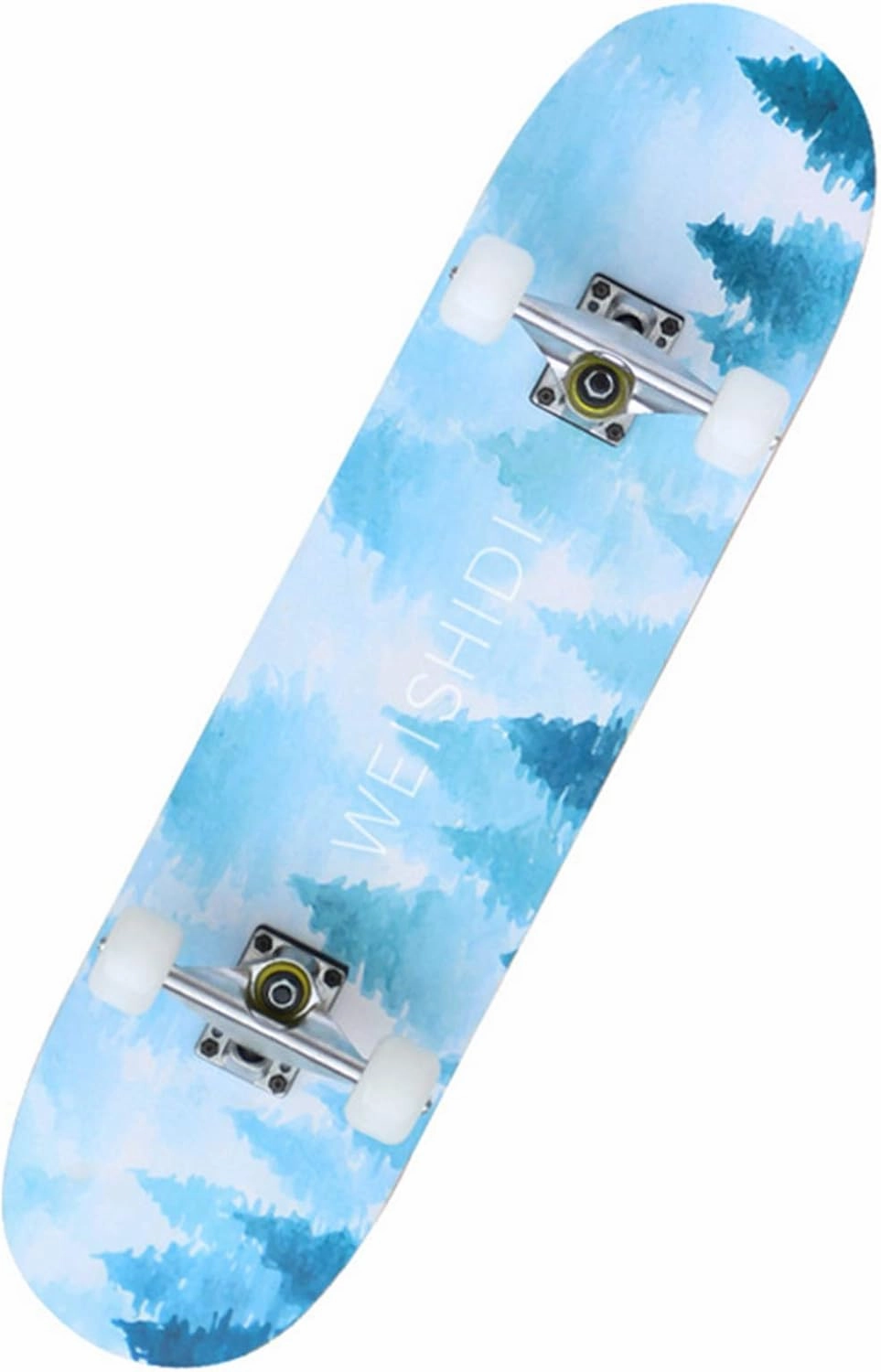 Skateboard 31inch Complete Skateboard Double Kick Concave Standard Ruote 95A Skateboard Cruiser for Kids and Beginners Blue_80x20cm