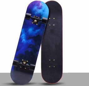 Skateboard 7 Layers Decks 31"x8" Complete Skateboards Maple Wood Longboards for Teens Adults Beginners Girls Boys Kids (Color : F)