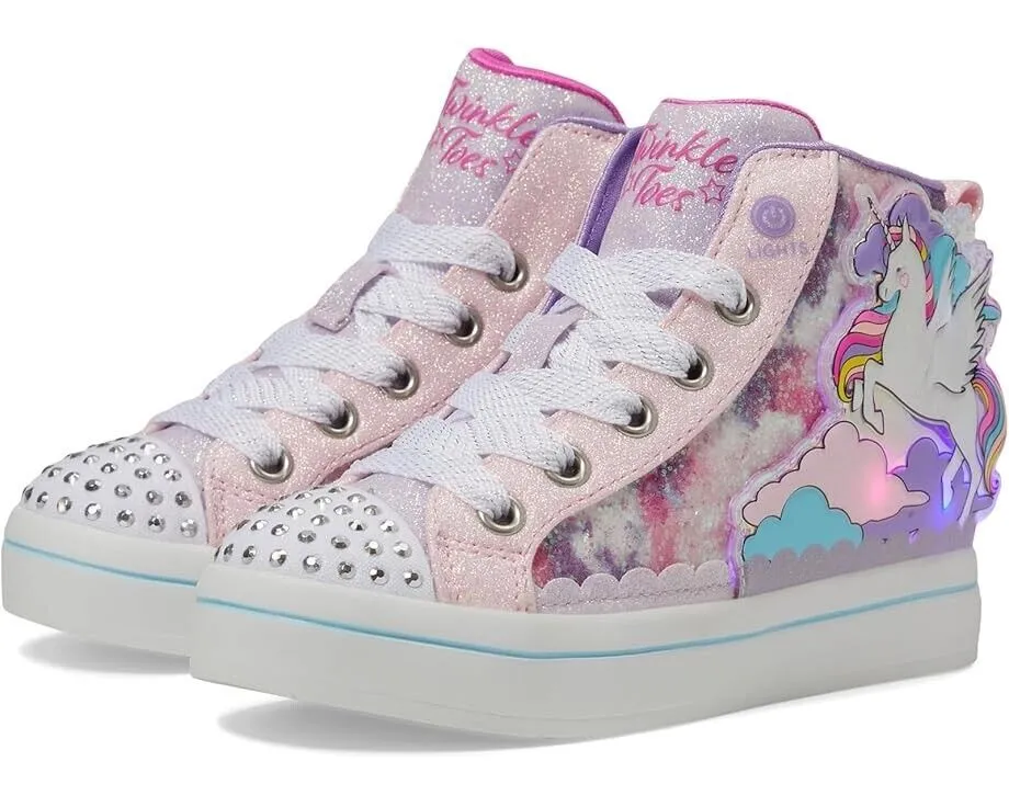 Skechers Twi-Lites 2.0 314399L Girls US 13.5 Pink Multi Glitter Sneakers FZP616