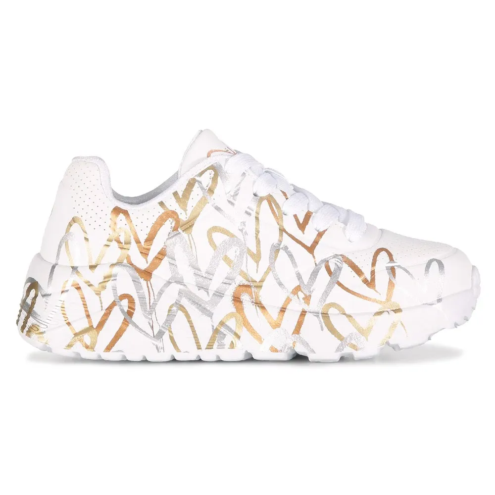 Skechers X Jgoldcrown Uno Lite 314067L-WTGD Sneaker Kid 12.5 White Casual ZPO534 (White,12.5)