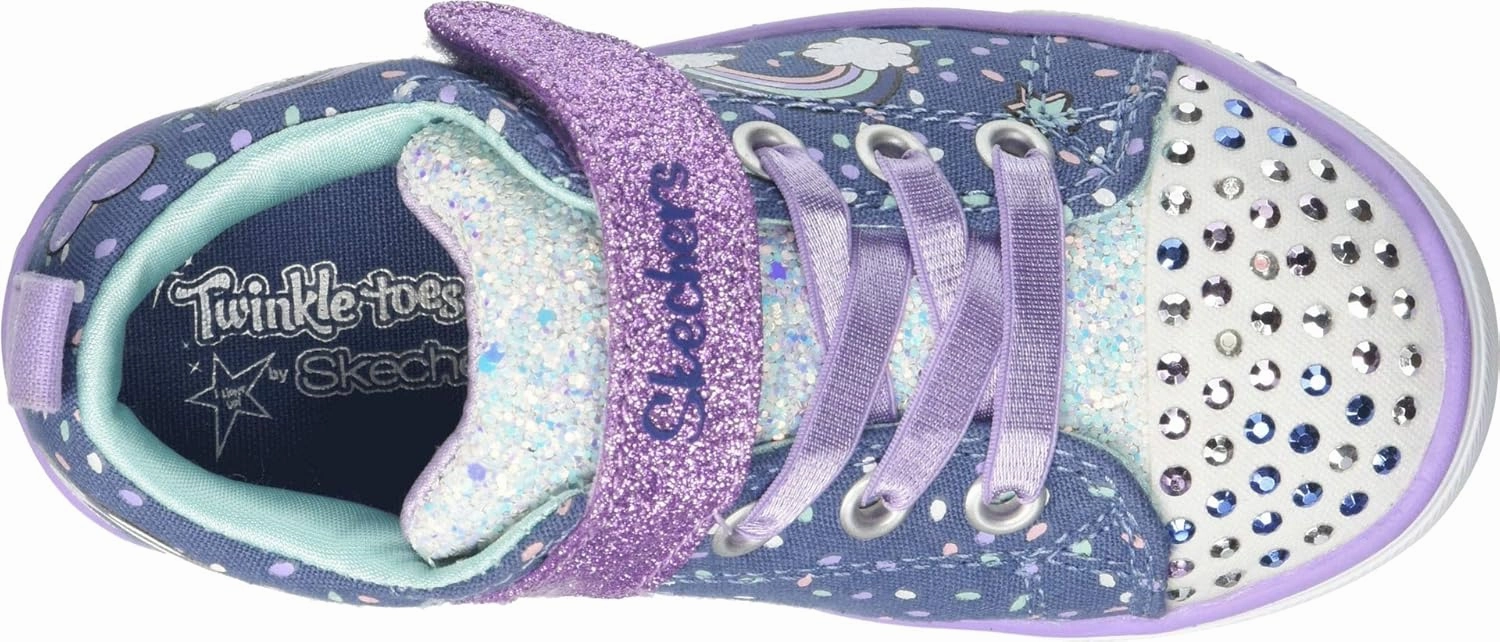 Skechers Unisex-Child Twinkle Toes Sparkle Lite-Unicorn Craze Sneaker