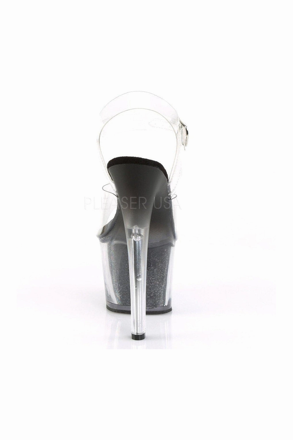 SKY-308G-T Platform Sandal  | Black Vinyl