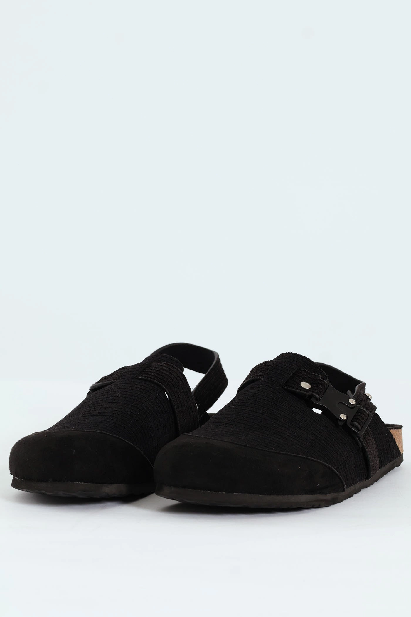 Slingback Clog With Chunky Hardware - Black